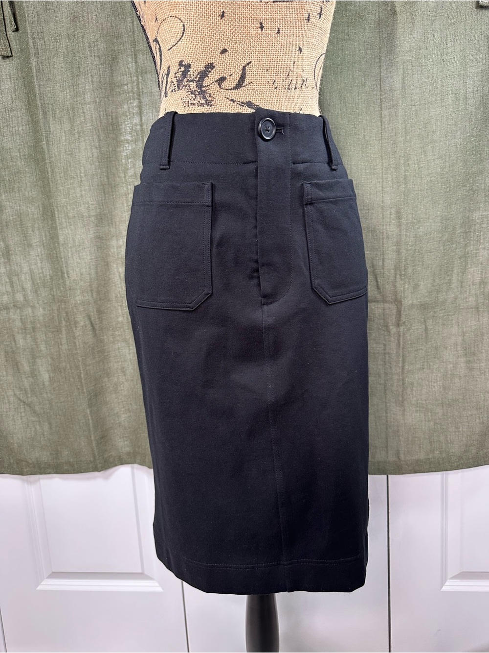Maeve Collete Pencil Skirt with Front Patch Pockets